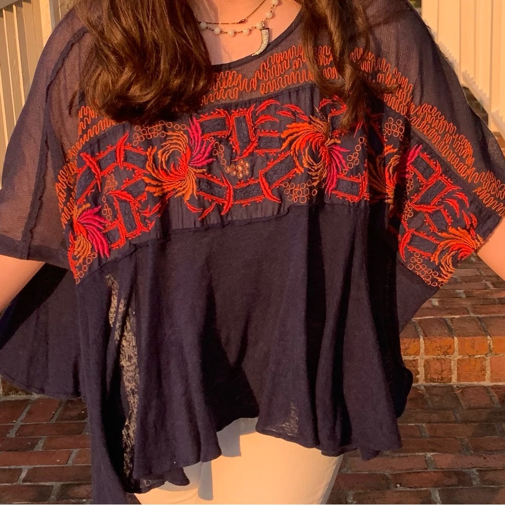 Free people embroidered top